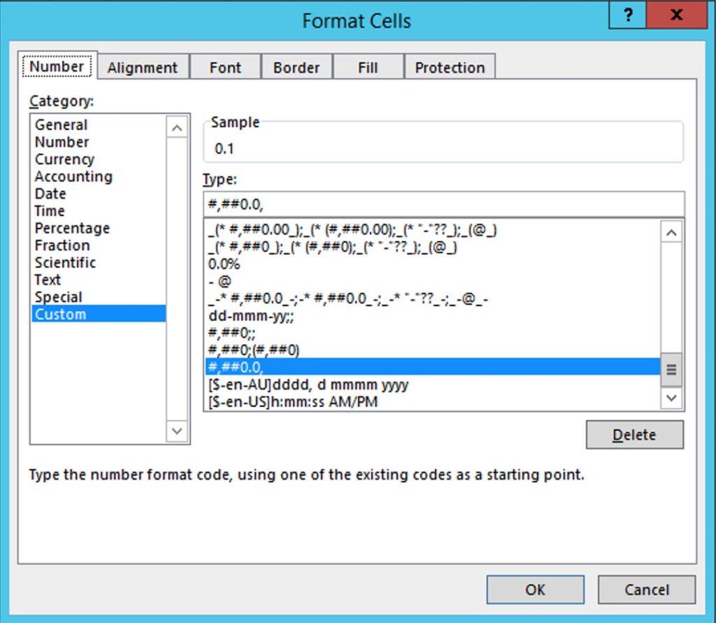 Thousands Format an Excel Report - Exploring TM1